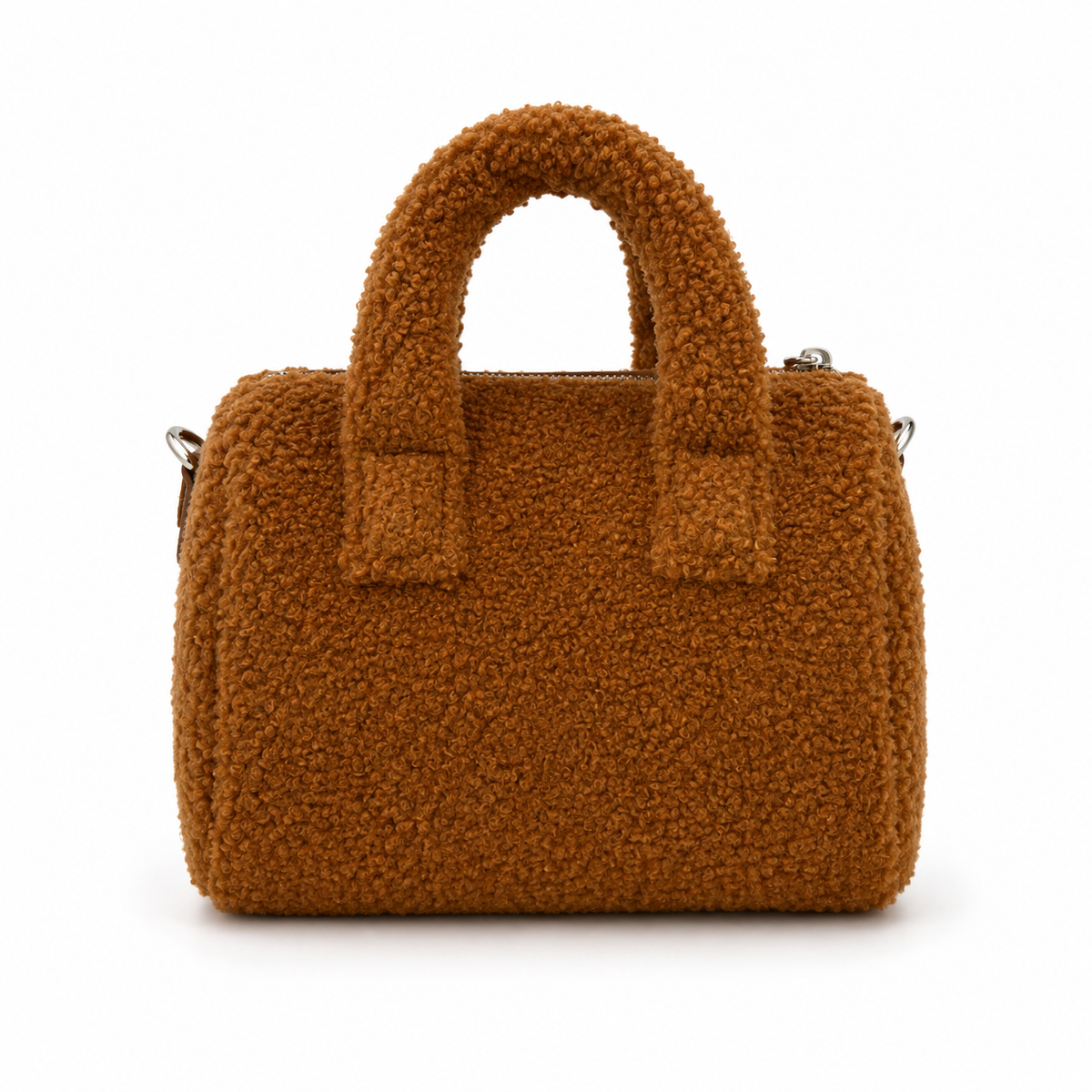 Small Teddy Bag with Camel Handle