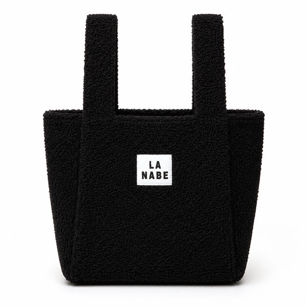 Bolso Borreguito Pequeño Cuadrado Negro