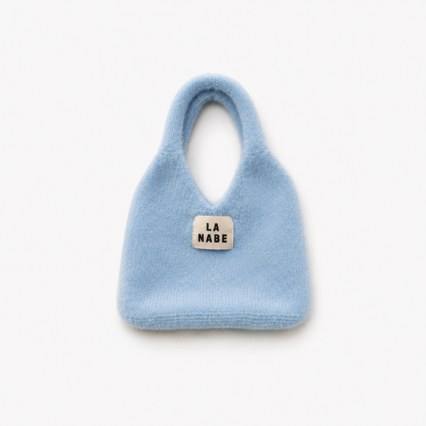 Bolso de Punto Lana Pequeño Azul