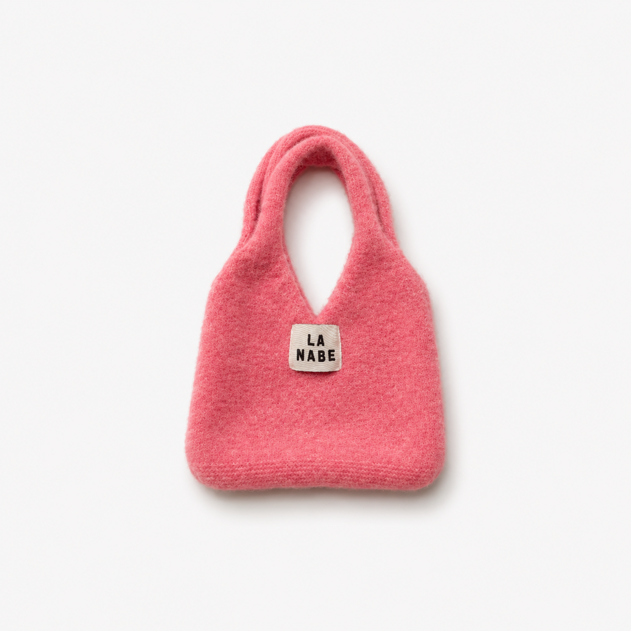 Small Pink Knitted Wool Bag