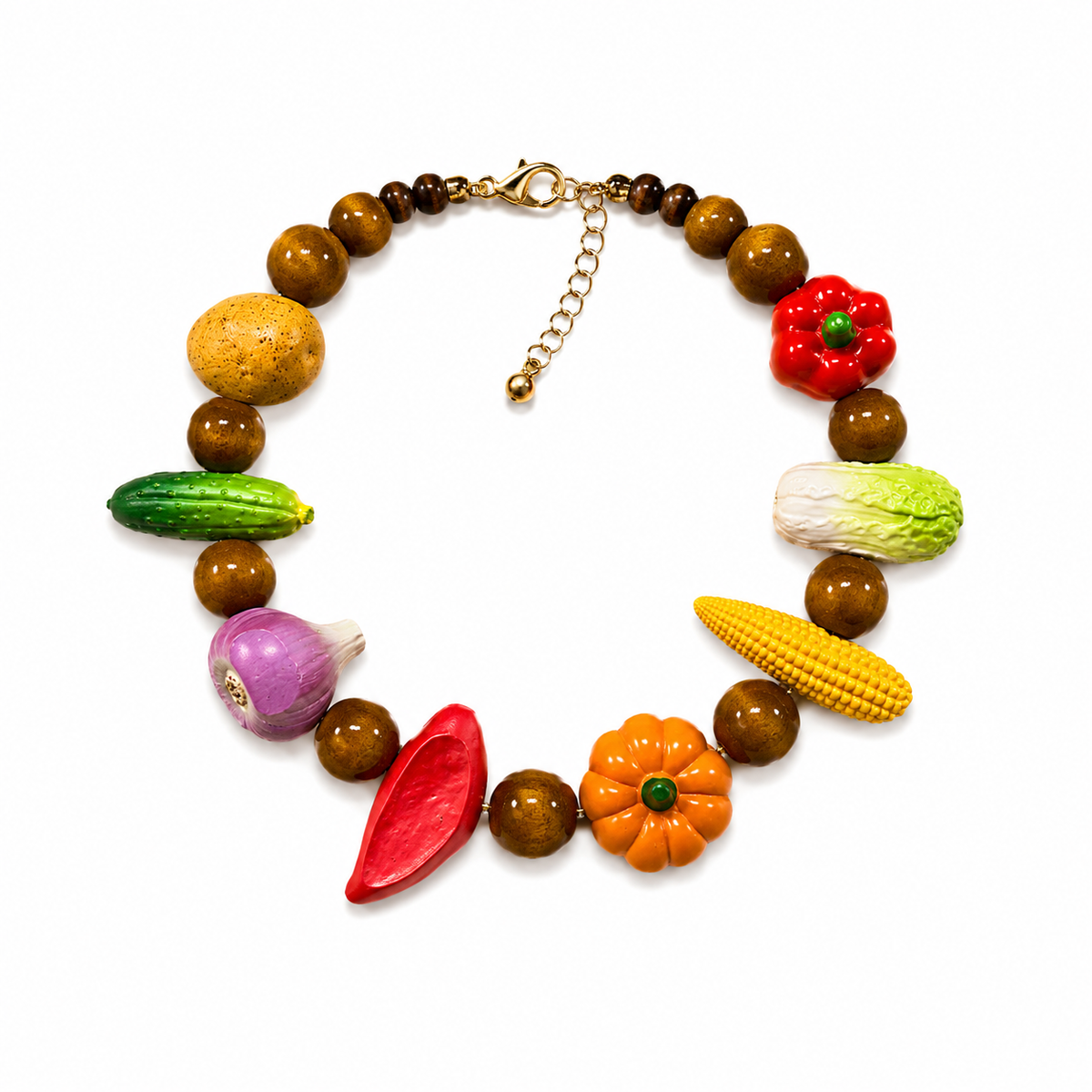 Collar Verduras Madera