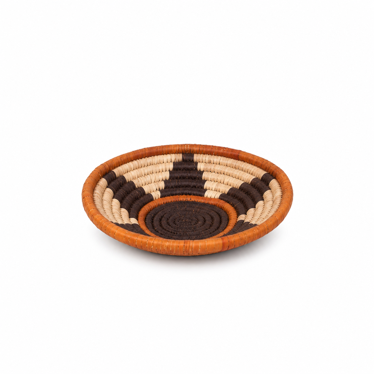 Mini Cesto Posavasos Yute Negro Naranja