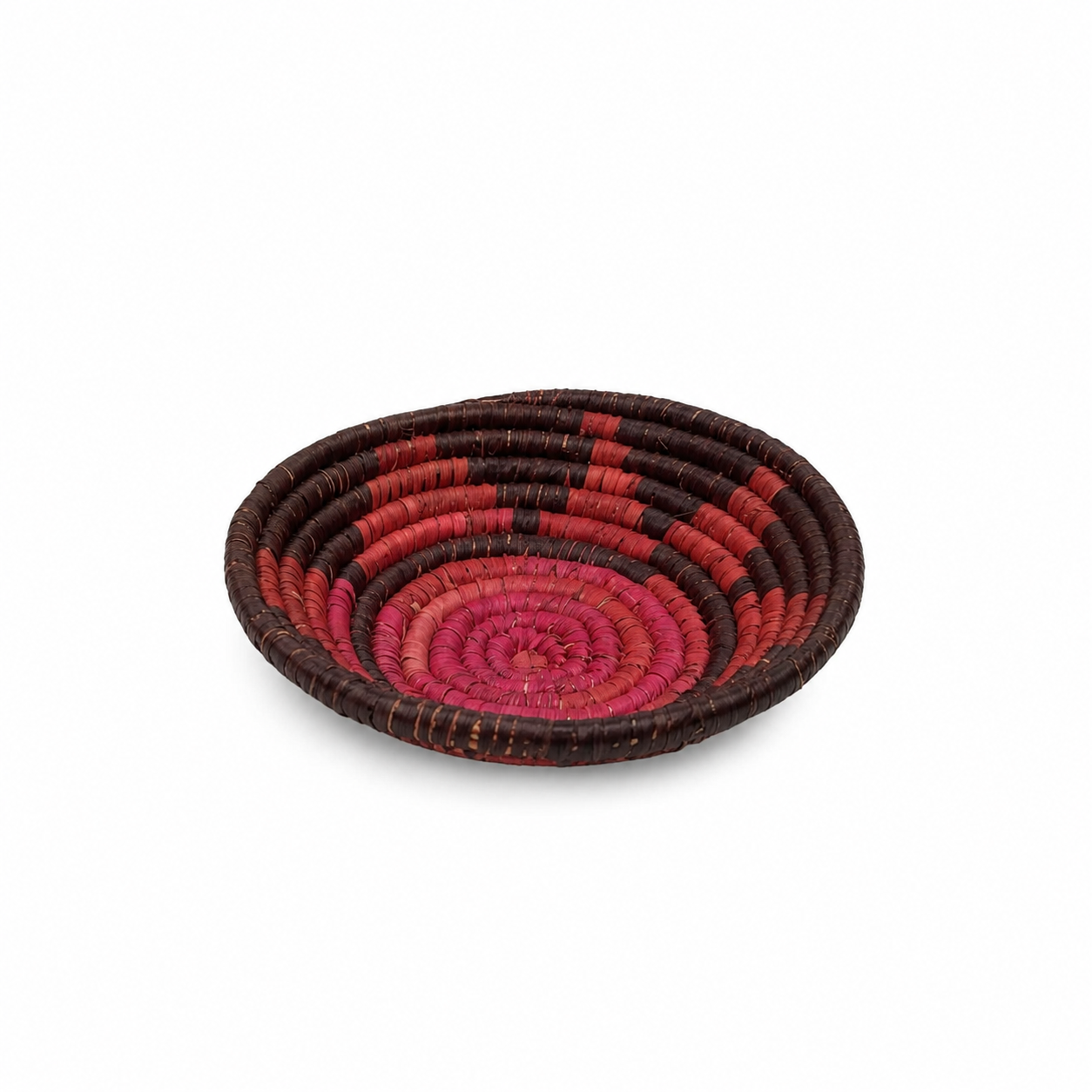 Mini Cesto Posavasos Yute Rojo y Negro