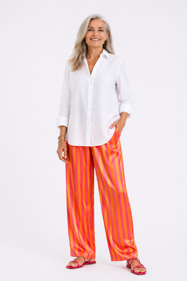 Pantalón Rayas Fucsia y Naranja