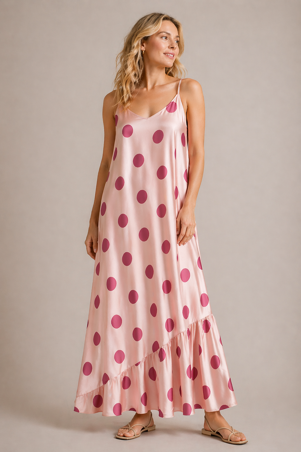 Vestido Lunares Rosa