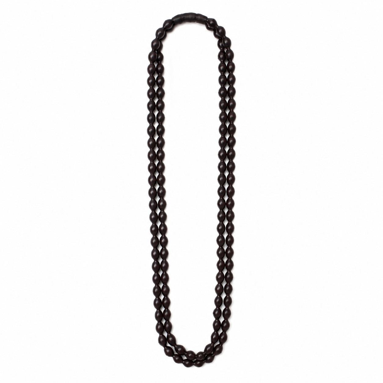 Collar Bolas Negro Cuero