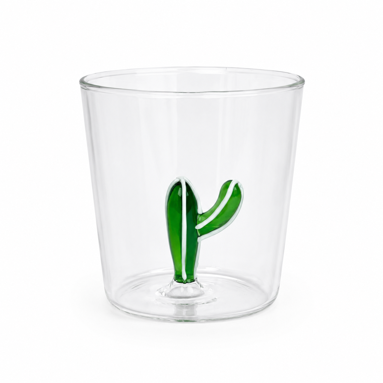 Glass Vase Cactus Inside Figure