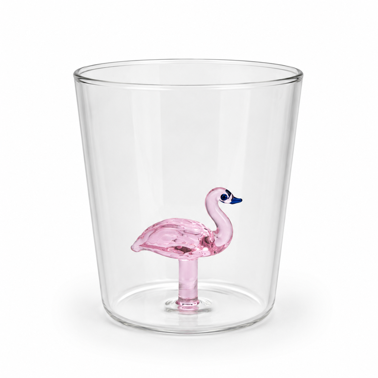 Glass Glass with Flamingo Figure Inside