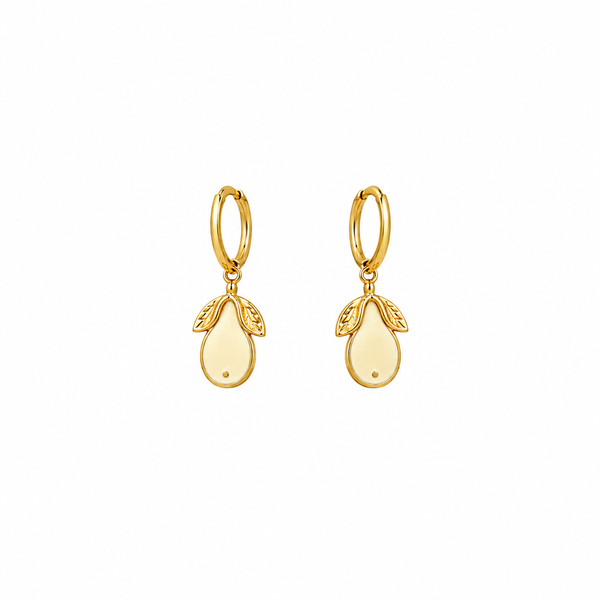 Mini Pendientes Pera Amarilla