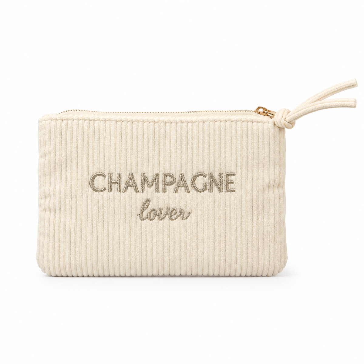 Bolsita o Monedero de Pana Champagne Lover