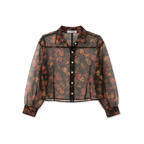 Camisa o Blusa Transparente con Flores