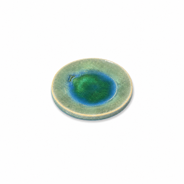 Plato Azul Canica Verde