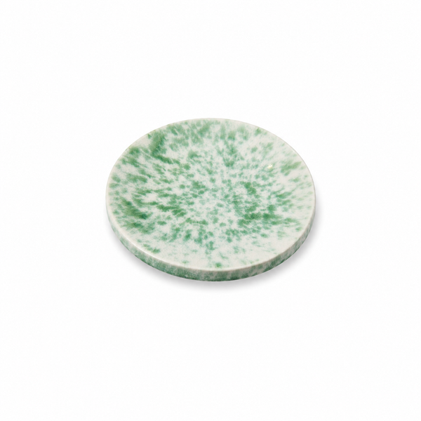 Plato Blanco Canica Verde