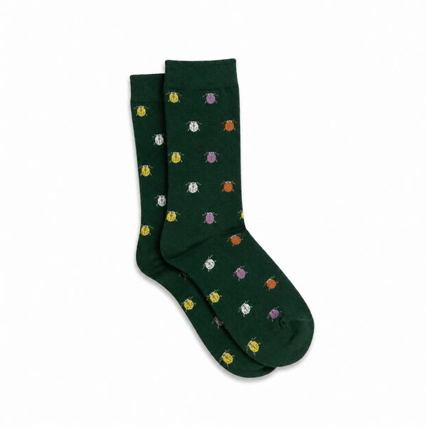 Calcetines Hombre Verde Escarabajo