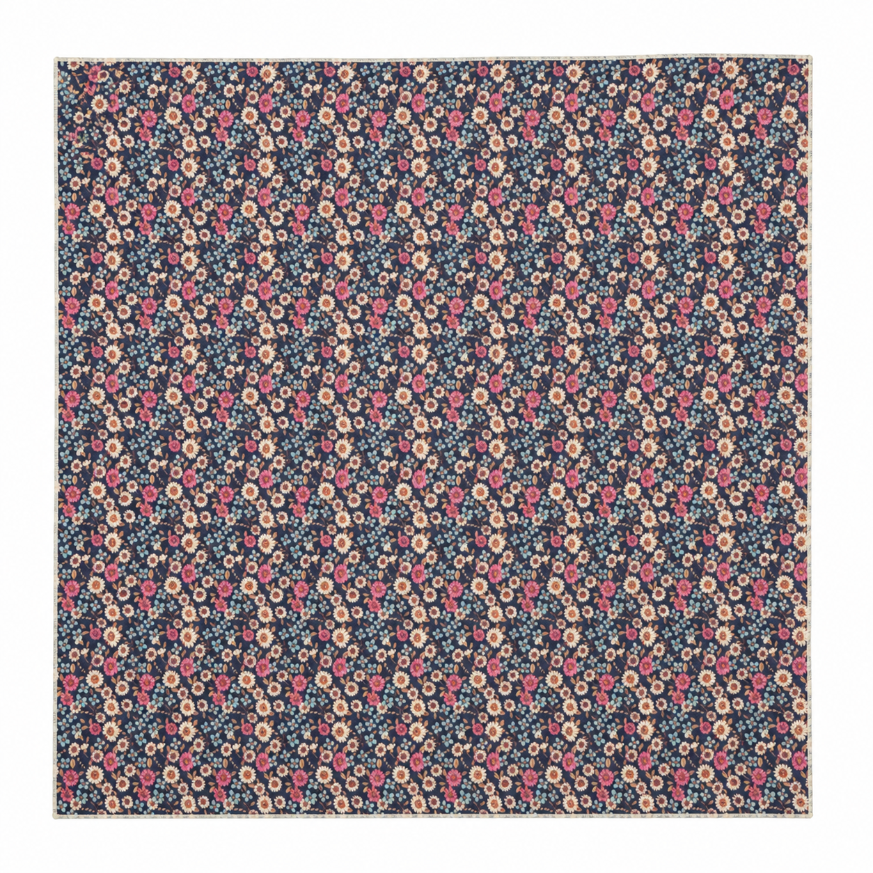 Pañuelo Algodón Flores Fondo Morado