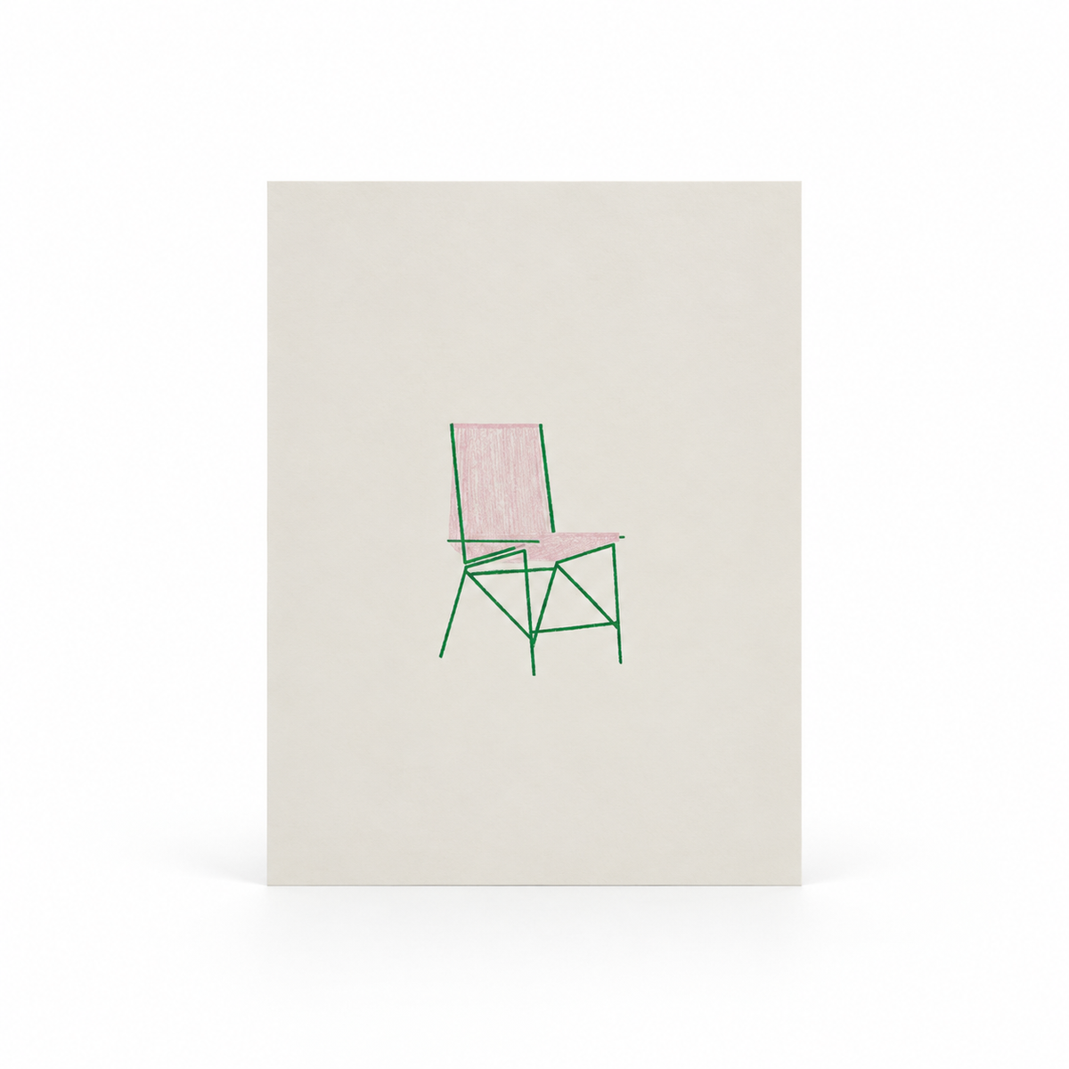 Lámina Silla 1 Rosa y Verde