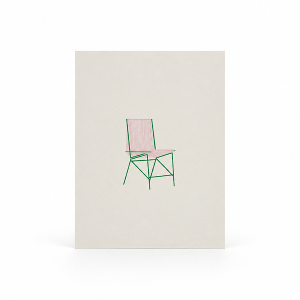 Lámina Silla 1 Rosa y Verde