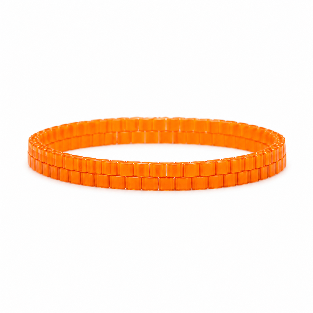Anillo Miyuki Naranja Oscuro