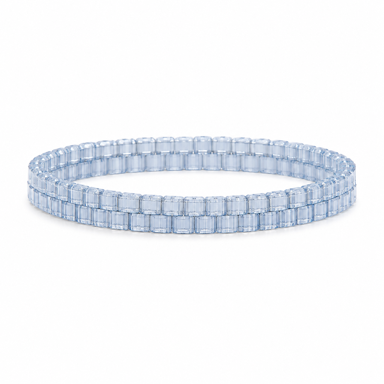 Anillo Miyuki Fino Azul Claro