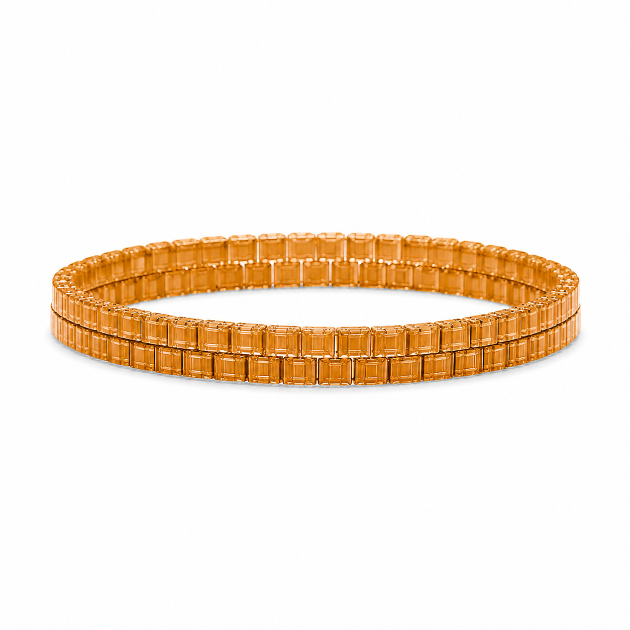 Anillo Miyuki Naranja Claro