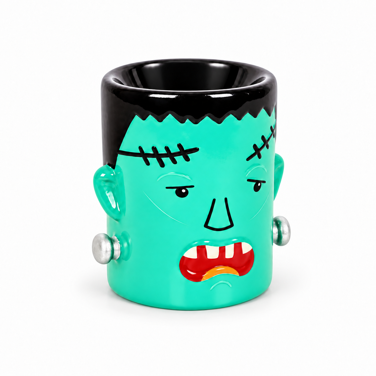 Lámpara Aromática de Cerámica, Quemador Aceites Esenciales Cera Wax Melts Frankestein Monstruo