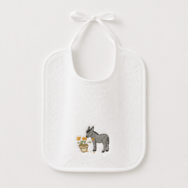 Babero Burro Bordado