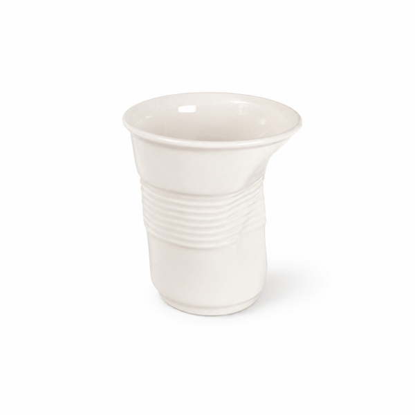 Vaso Forma Vaso Desechable Plástico Arrugado en Cerámica
