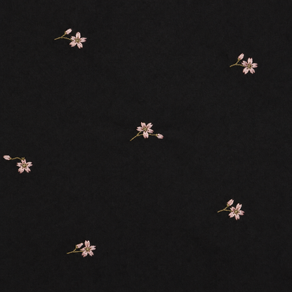 Vestido Camisero Negro con Flores