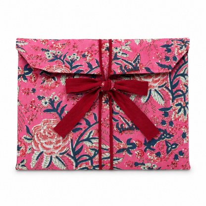 Pijama Indio Estampado con Funda Estampada Manga Larga Pantalón Largo