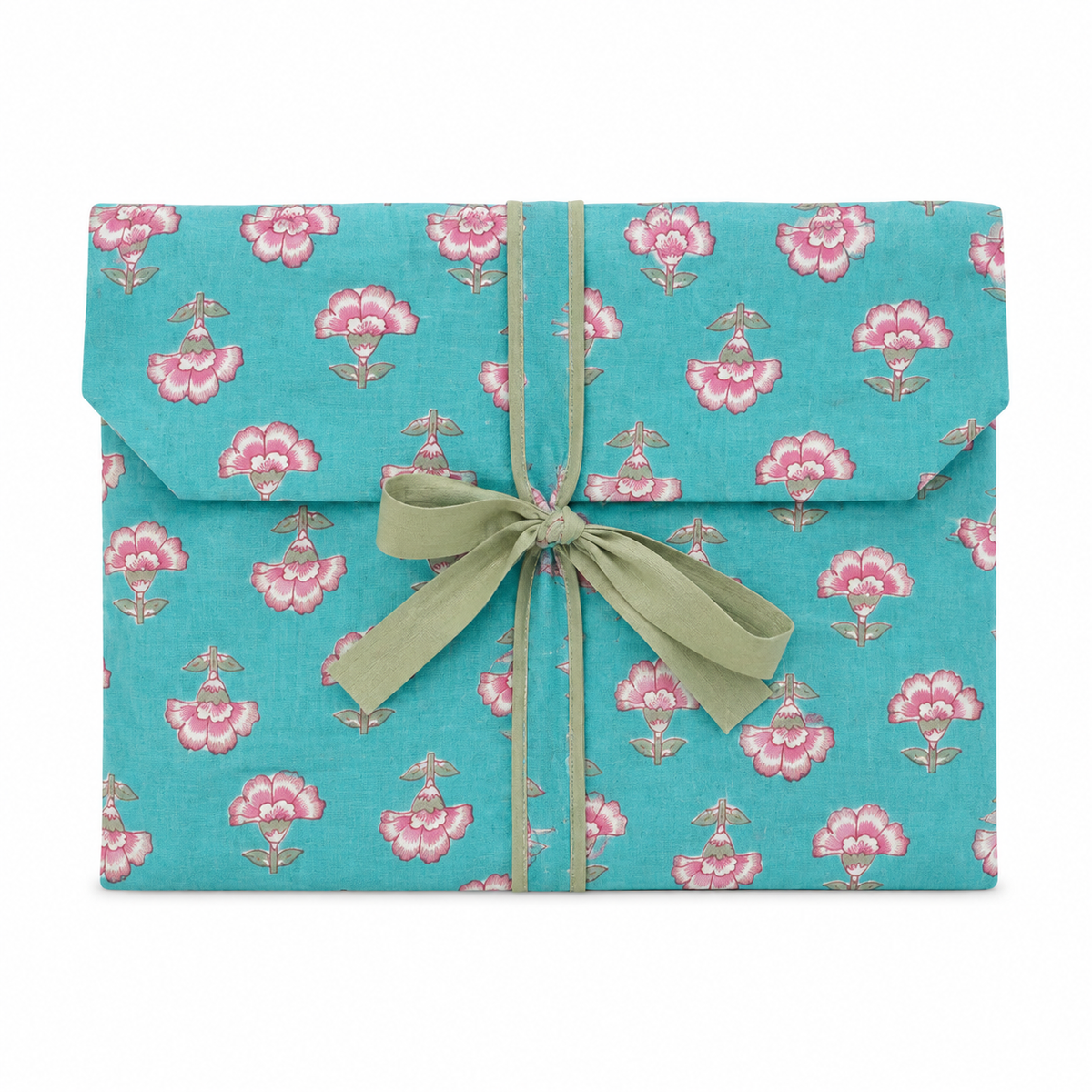Pijama Indio Estampado con Funda Estampada Manga Larga Pantalón Largo