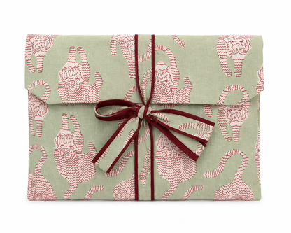 Pijama Indio Estampado con Funda Estampada Manga Larga Pantalón Largo