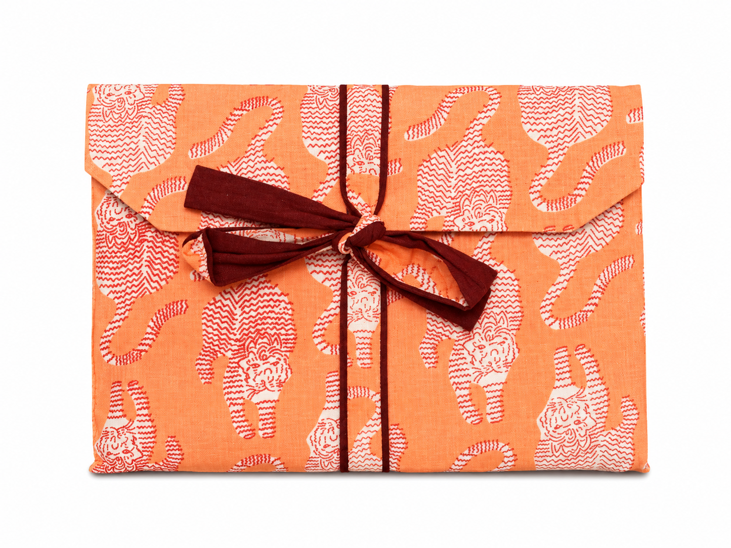 Pijama Indio Estampado con Funda Estampada Manga Larga Pantalón Largo