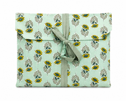 Pijama Indio Estampado con Funda Estampada Manga Larga Pantalón Largo
