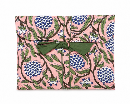 Pijama Indio Estampado con Funda Estampada Manga Larga Pantalón Largo