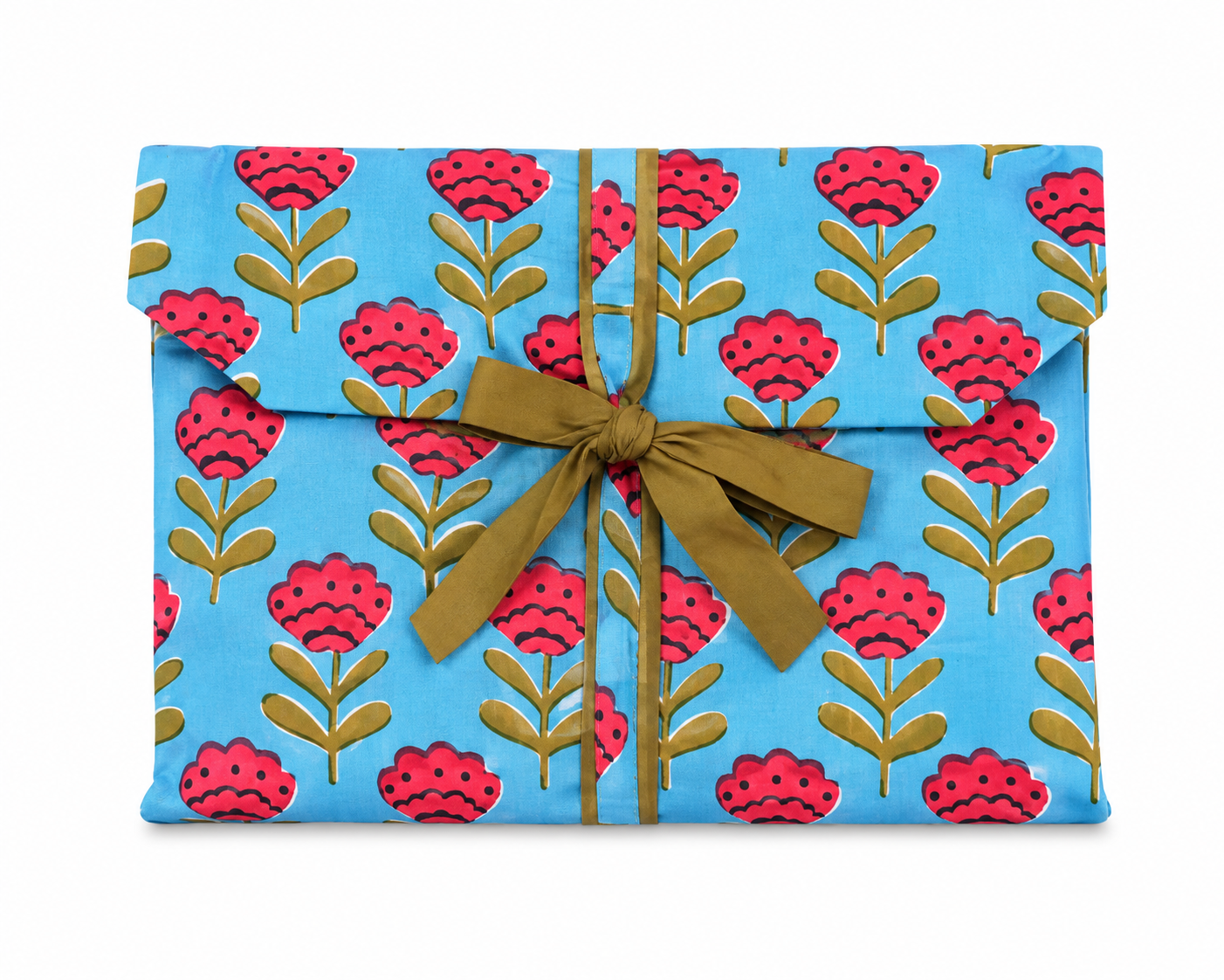 Pijama Indio Estampado con Funda Estampada Manga Larga Pantalón Largo