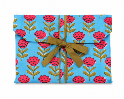Pijama Indio Estampado con Funda Estampada Manga Larga Pantalón Largo