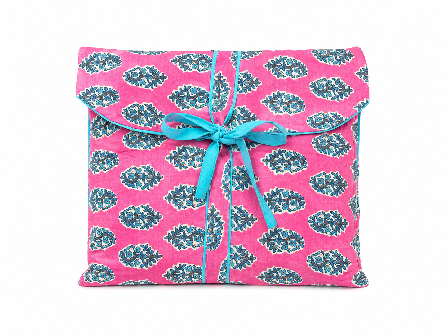 Pijama Indio Estampado con Funda Estampada Manga Larga Pantalón Largo