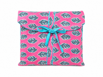 Pijama Indio Estampado con Funda Estampada Manga Larga Pantalón Largo