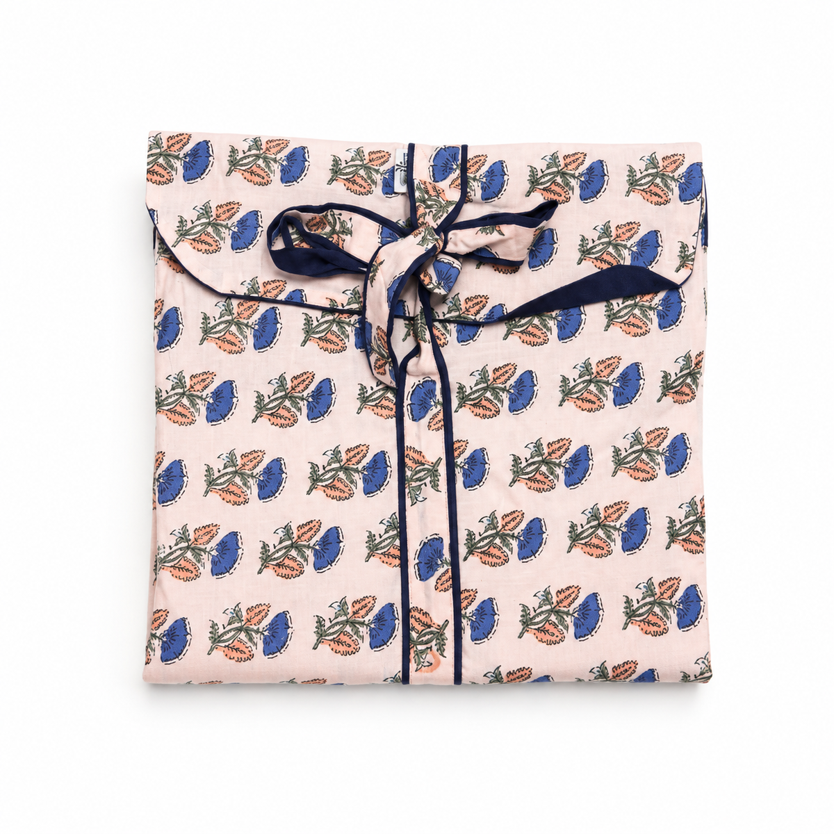 Pijama Indio Estampado con Funda Estampada Manga Larga Pantalón Largo