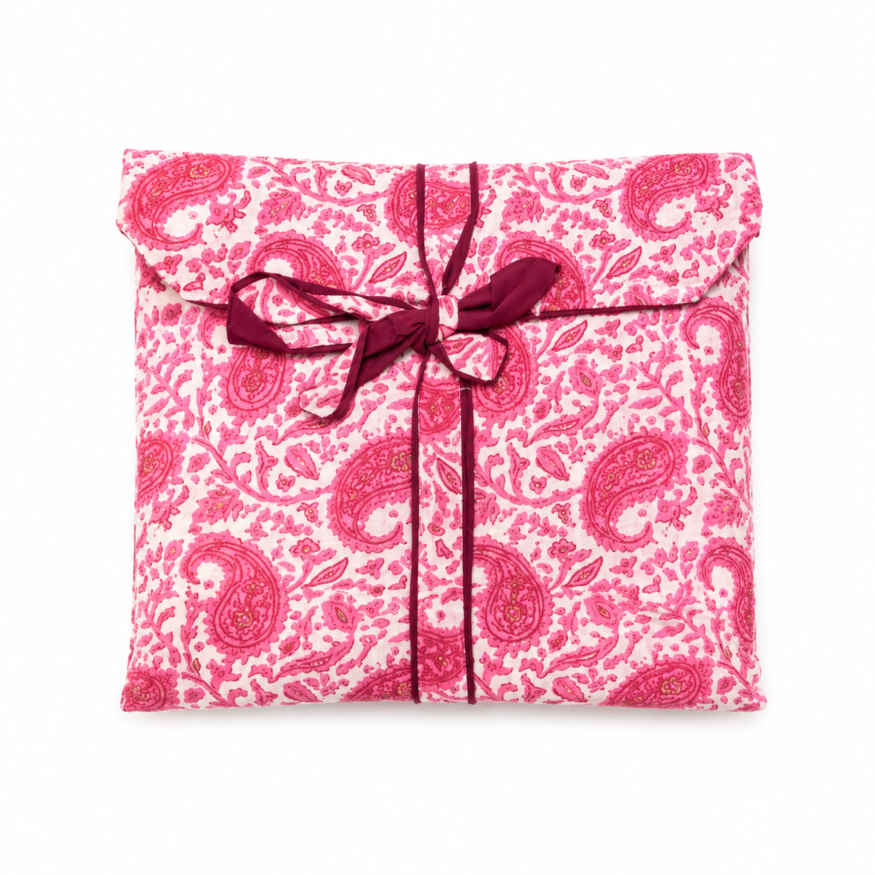 Pijama Indio Estampado con Funda Estampada Manga Larga Pantalón Largo