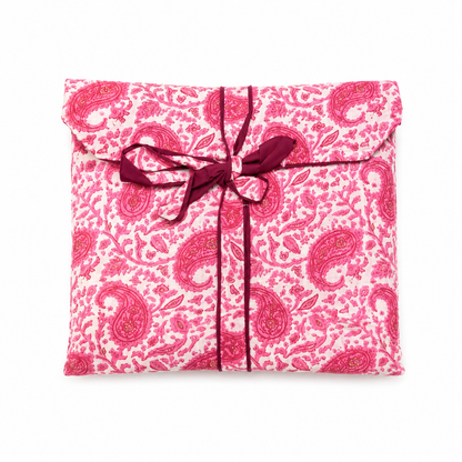 Pijama Indio Estampado con Funda Estampada Manga Larga Pantalón Largo