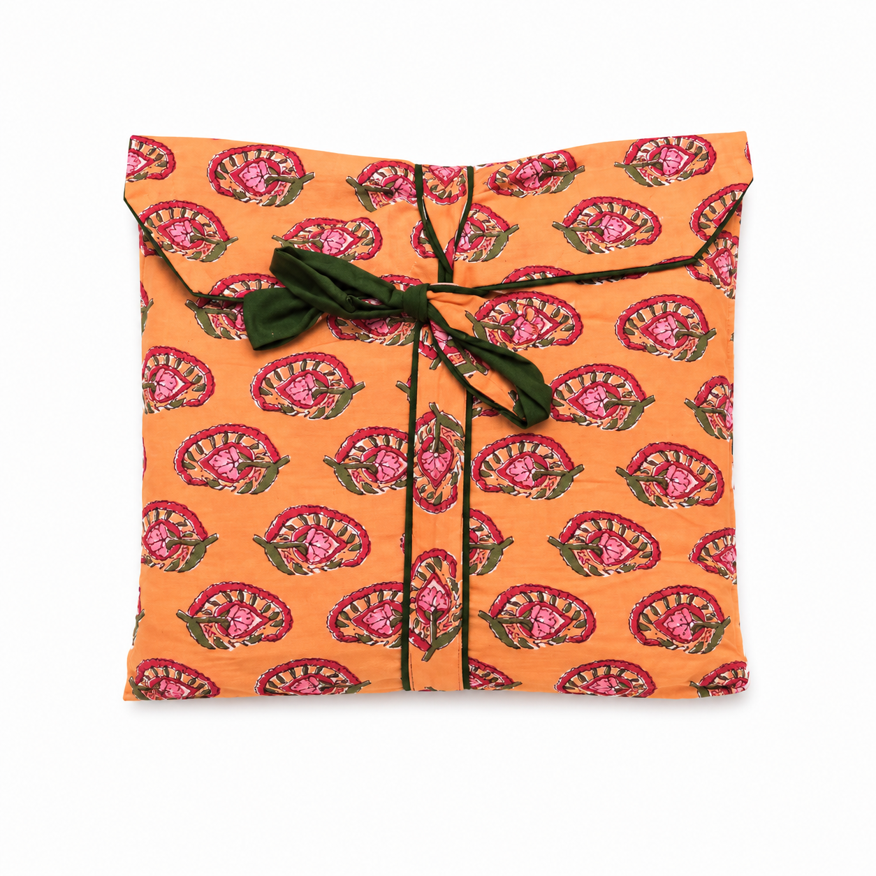 Pijama Indio Estampado con Funda Estampada Manga Larga Pantalón Largo