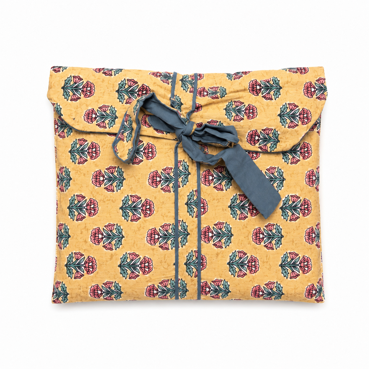 Pijama Indio Estampado con Funda Estampada Manga Larga Pantalón Largo