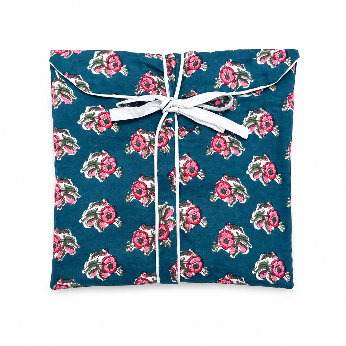 Pijama Indio Estampado con Funda Estampada Manga Larga Pantalón Largo