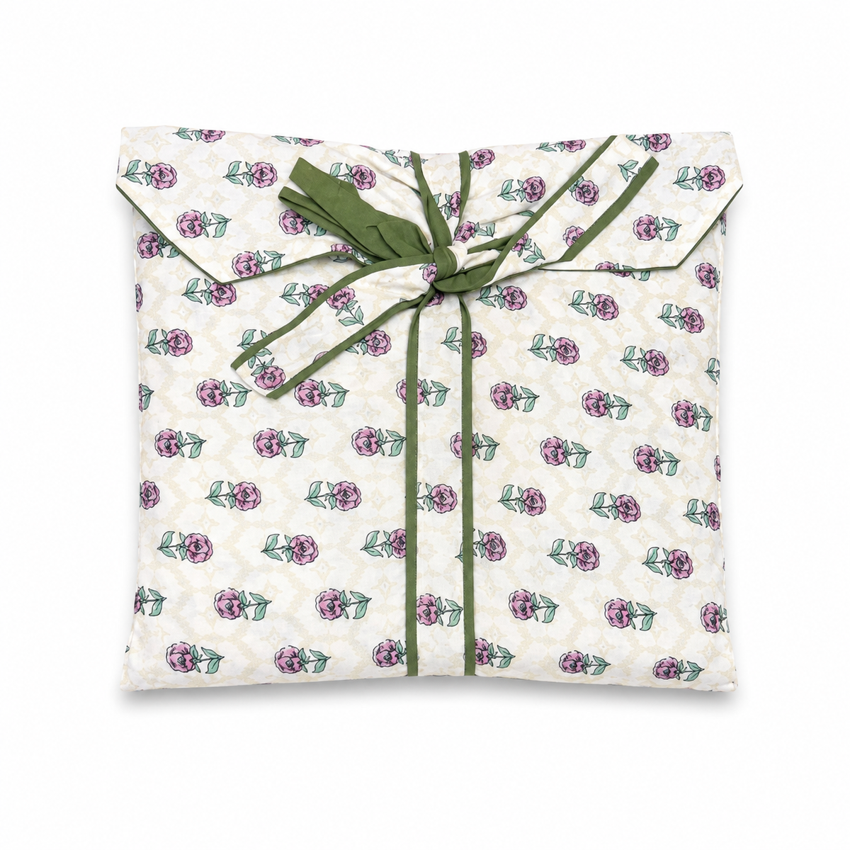 Pijama Indio Estampado con Funda Estampada Manga Larga Pantalón Largo