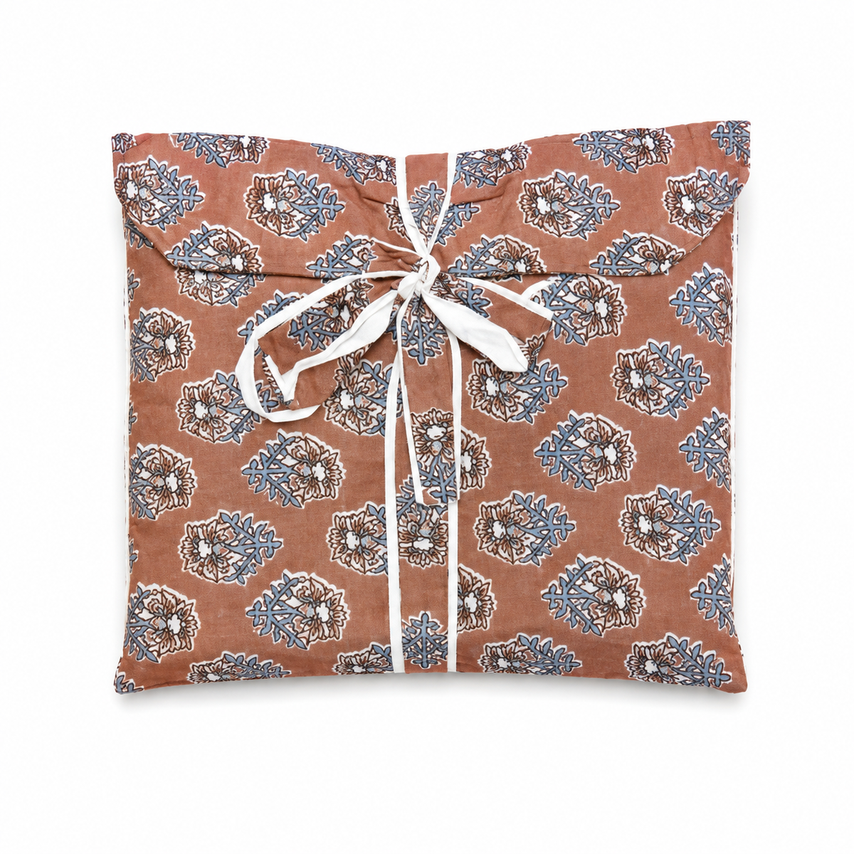 Pijama Indio Estampado con Funda Estampada Manga Larga Pantalón Largo