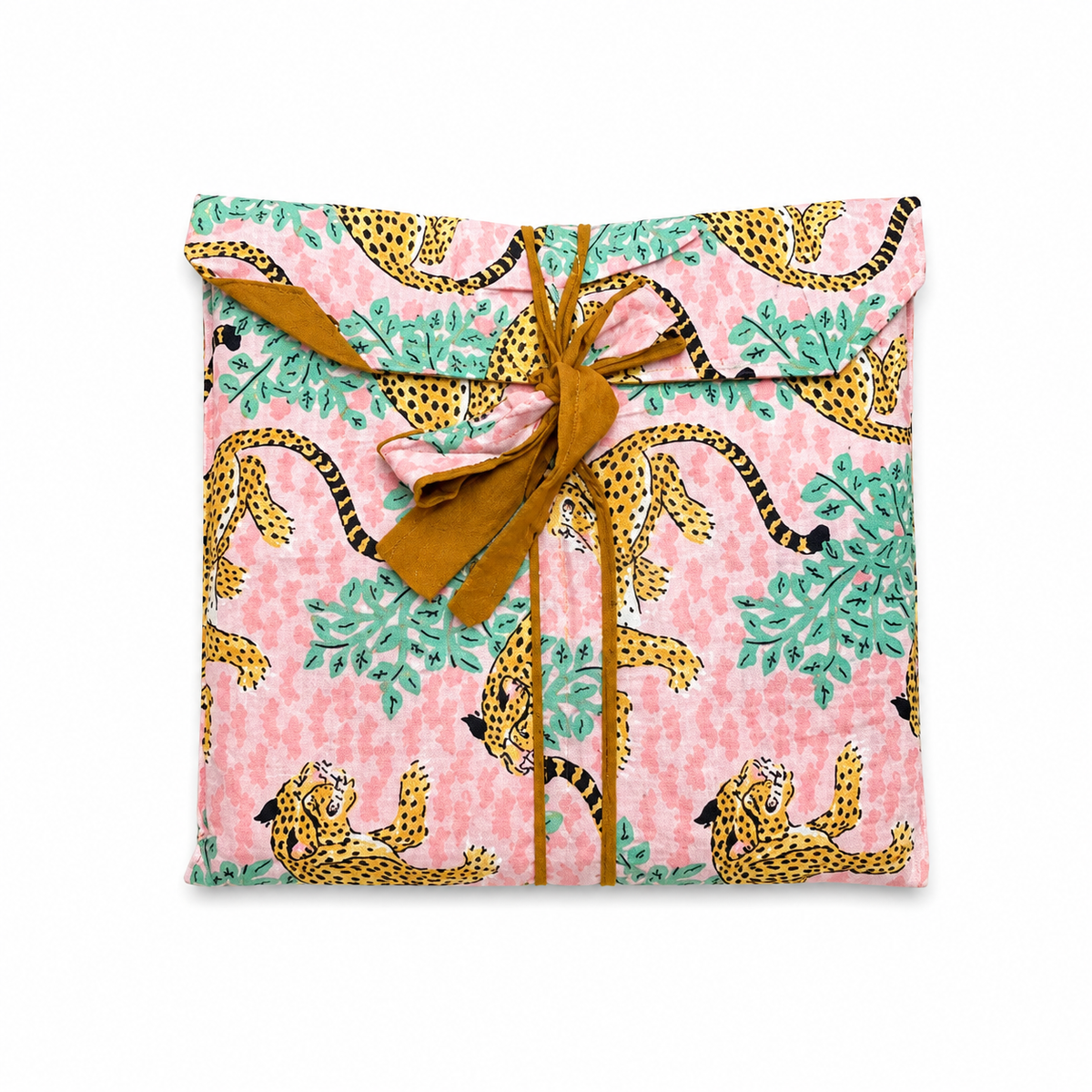 Pijama Indio Estampado con Funda Estampada Manga Larga Pantalón Largo
