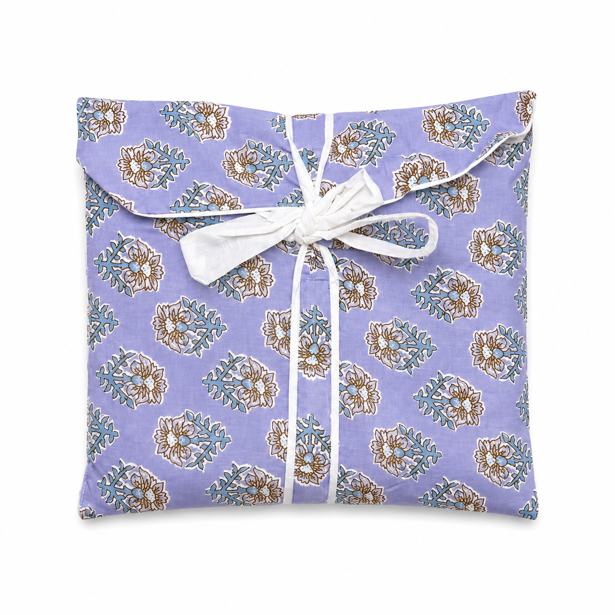 Pijama Indio Estampado con Funda Estampada Manga Larga Pantalón Largo