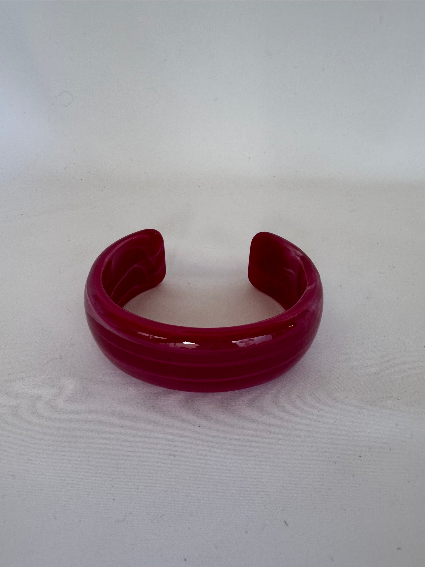 Pulsera Resina Lisa Fucsia