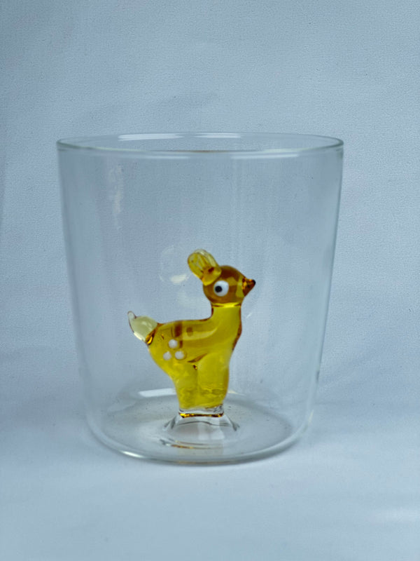 Vaso Vidrio Figura Dentro Ciervo Bambi